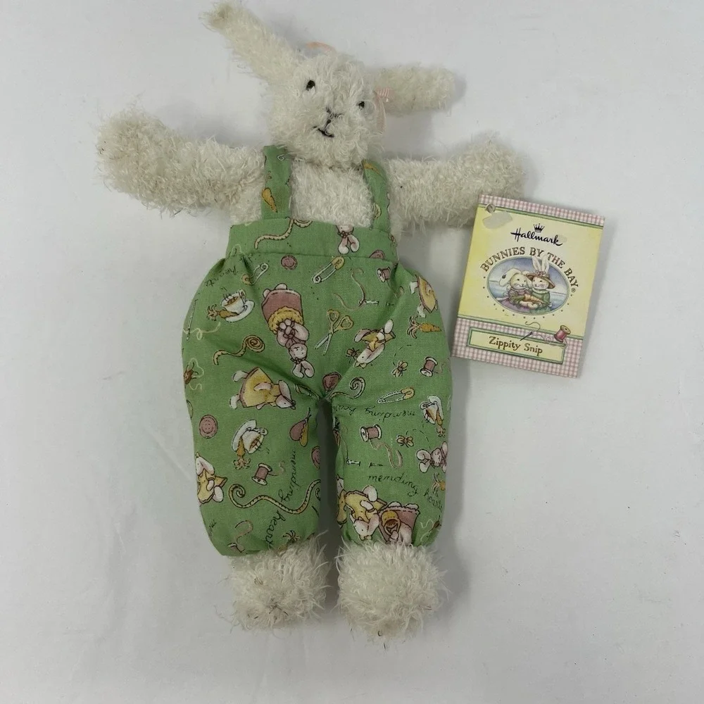 Vtg Hallmark Easter Rabbit Bunnies By The Bay Zippity Snip Plush Doll 7